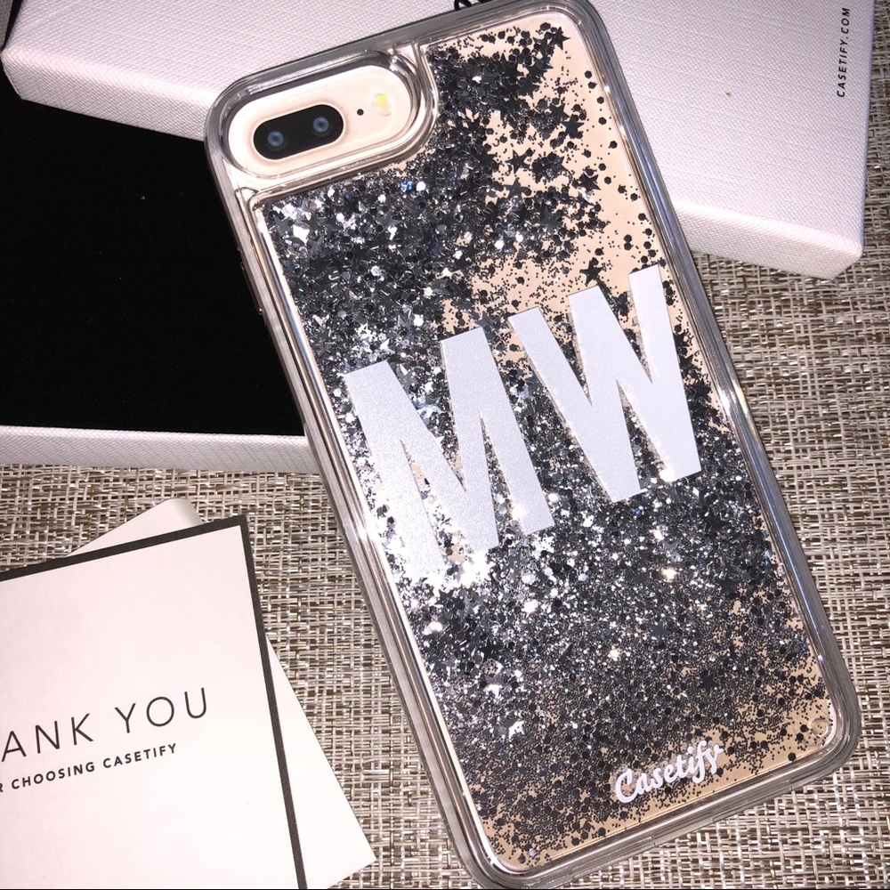 Casetify Glitter Initial iPhone 7 / 8 Plus Case